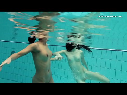 Lesbian fun underwater and naked