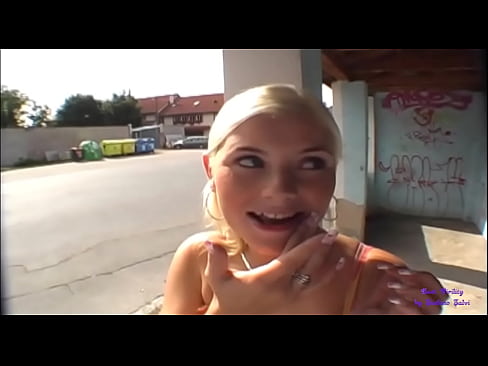 Blonde with nice big tits fucking in the street with me