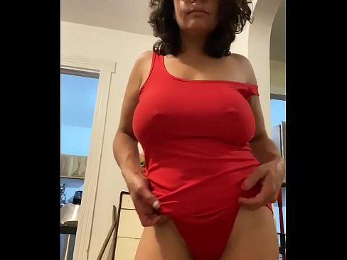 Dominican MILF striptease