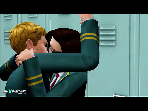 Rough sex in the school locker room