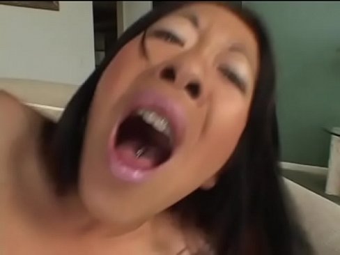 Busty asian whore rides hard dick then takes cum on her face