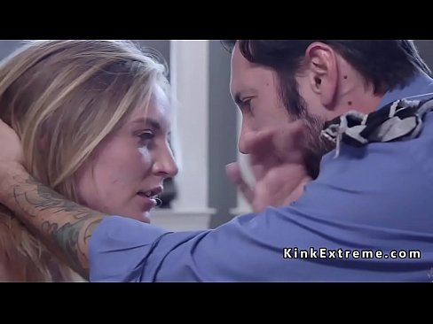 Sexy blonde wife Mona Wales has sex with her husband Tommy Pistol in rope bondage