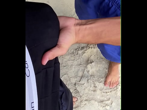 the straight guy was on the beach and he wouldn't stop picking up his dick and looking at me, I had to go help him.