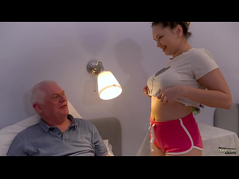 Hardcore sex with beautiful young babe and 2 grandpas