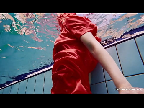 Underwater erotics in bikini and then nude