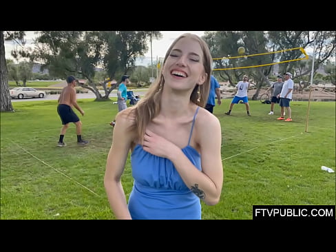 amateur girl flashing tits in public