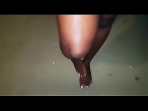Ebony feet goddess walks home d.