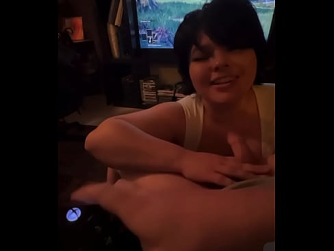 Elden Ring Blowjob! He accidentally cums during a loading screen lol. Lots of post orgasm against Tree Sentinel.