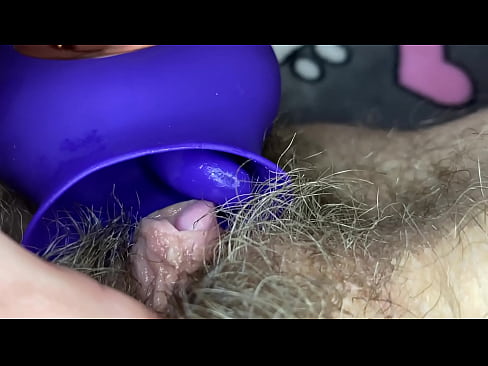 Vibrator pov amateur masturbation with huge clit and hairy bush wet pussy