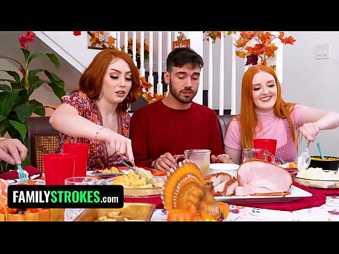 Ginger Teens Arietta Adams And Cherry Fae Caught Fucking On Thanksgiving