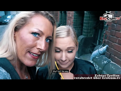 German lesbian real pick up date casting and fuck