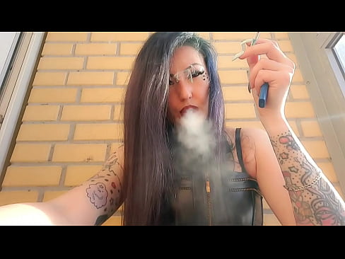 Fetish of cigarette and You are now the Dominatrix's personal ashtray.