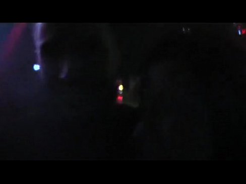 Blow and hand job in club's restroom