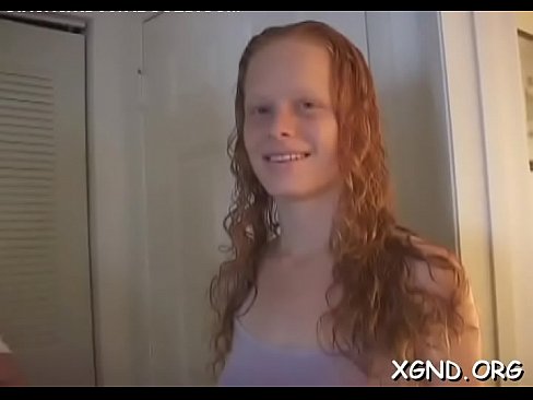 Hot-tempered redhead young Tina gets chili dog in vagina