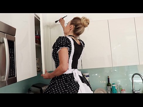 Role play video where  cougar mature milf dressed up as cleaning lady get her ass filled with cum  anal  Claudia Valentine  x Tommy WOOD