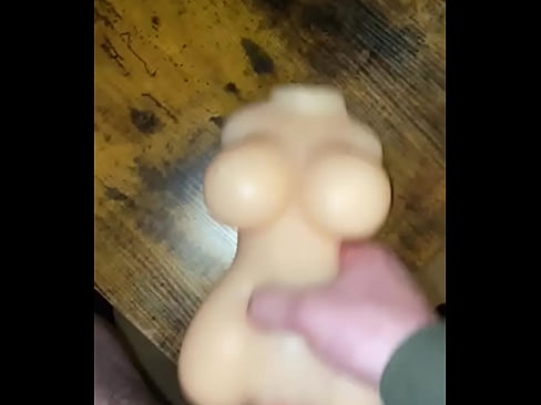 Putting my doll on a table and fucking her ruthlessly until I cum on her pussy