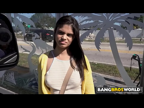 Shy Latina Teen Turns Into Raging Horny Slut On The Bangbus For Cash