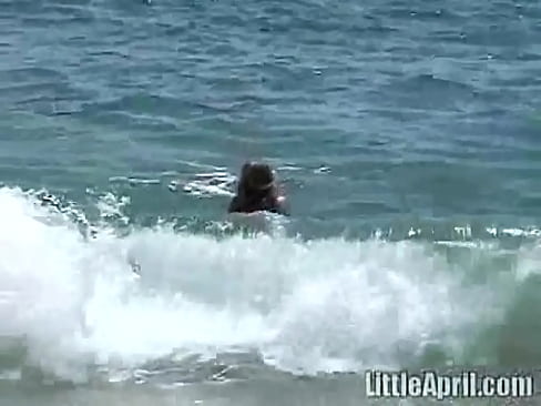 Teen Girl Little April in the ocean