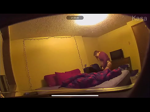 Masturbating with strap on For the first time on voyeur cam she fucks her ass at the same time