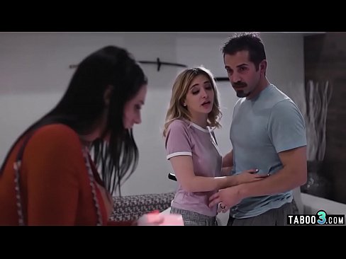 Busty assistant slut fucked an innocent teen couple