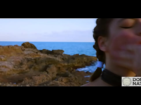 Fighter girl gets bound and spanked before doing ass eating at the Spanish Sea -- the start of an authentic D/s scene for Domthenation