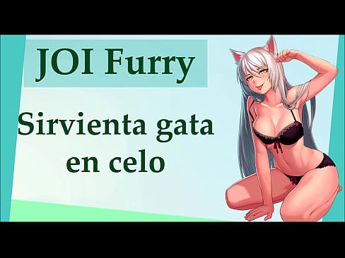 Mujer gato cachonda. JOI en español.