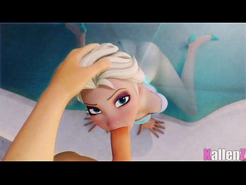 Elsa gets a deepthroat