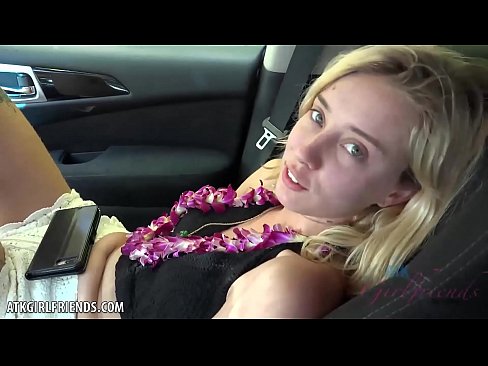 Haley is driving you crazy masturbating in the front seat