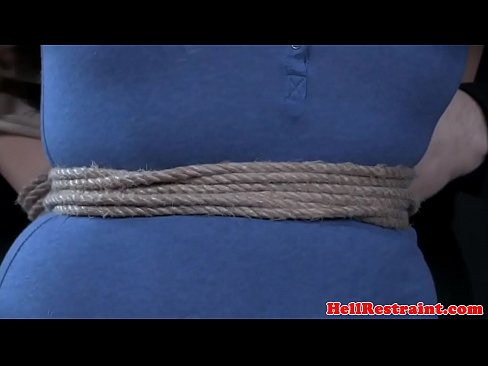 Restrained waxed sub whipped by maledom