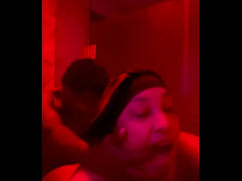 Gorgeous Goth redbone fucks and sucks rapper in luxury shower. Full video 5m 53s on OF