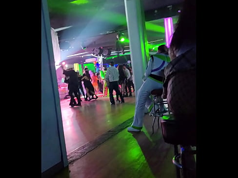 Wife showing ass at night club