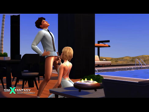 Teen wants sex by the pool - 3D Animation