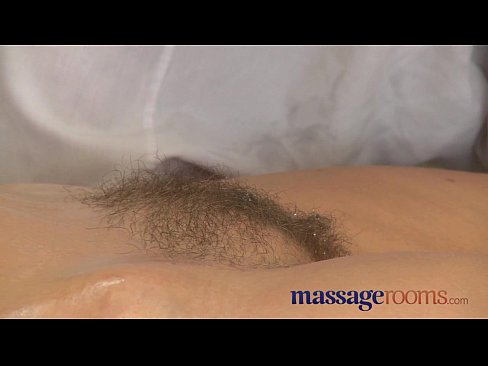 Massage Rooms Mature woman with hairy pussy given orgasm