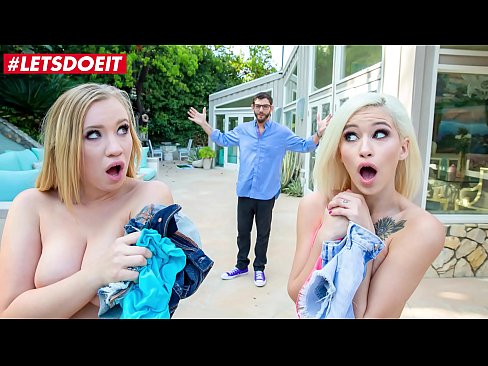 LETSDOEIT - (Bailey Brooke & Kiara Cole) Outdoor Pool Sex With Two Sexy Crazy Babes