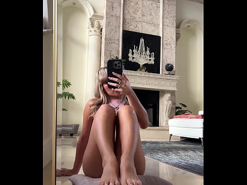 Beautiful Babe Filming In Front Of Mirror, Empowering Your Foot Fetish