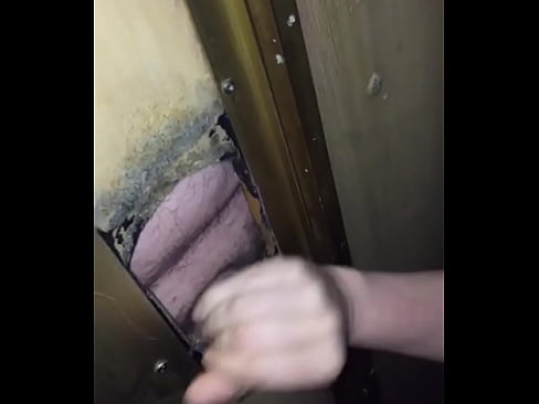 Red head wife glory hole cum shot to completion
