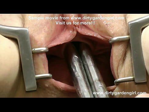 DGG insert metal probe and fingers in her peehole