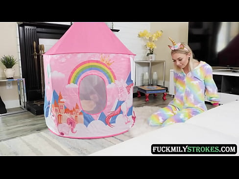 FuckmilyStrokes.com - Ricky Spanish has just discovered that he can make himself very happy using his hands, so he finds a spot inside his little sister Chloe Temple’s unicorn fortress.