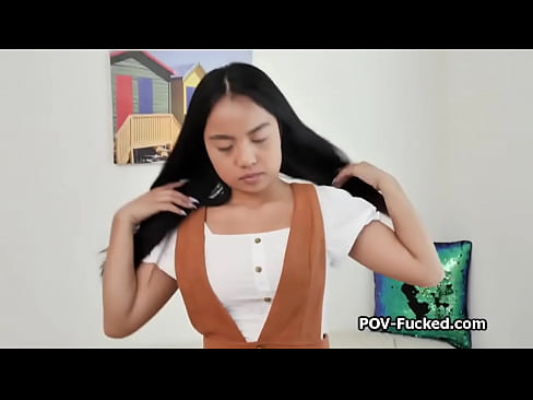 Big tit Thai teen does titjob POV style