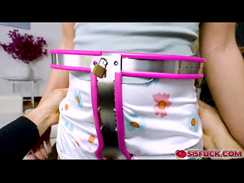 A pink chastity belt for Chloe