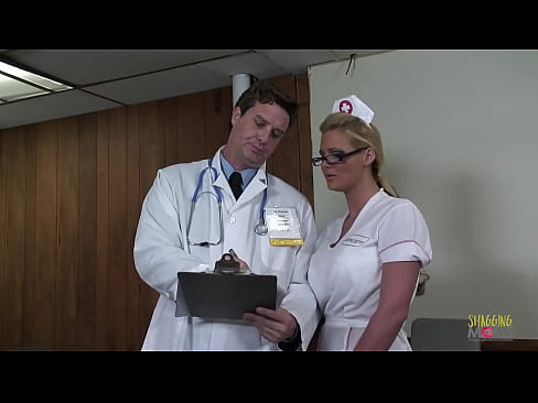 After taking care of his patients the doctor fucks the busty nurse in his office