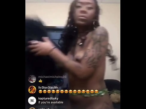 Instagram live tanned blonde stripping nipple slip tits out nude