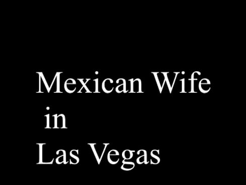Mexican Wife in Vegas flashes her tits to the camera