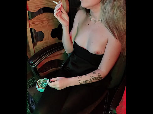smoking asian girl