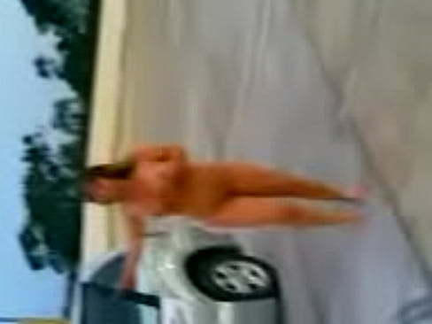 Justine Adams naked on top of the Bayfair Mall carpark 1
