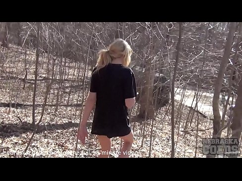 skinny iowa teen getting naked in the forest