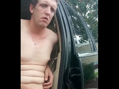 Jacking off in car with cum #4
