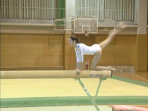 Claudia - Topless Gymnastics