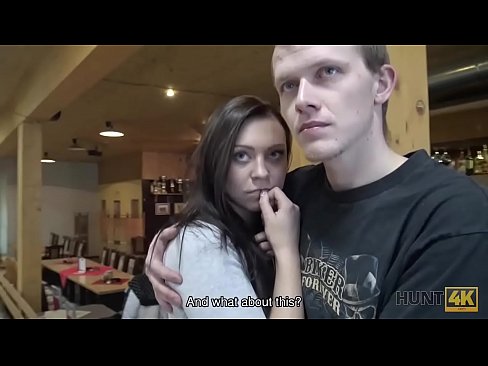 HUNT4K. Couple is tired of bowling, guy wants money, Ornella Morgen wants sex