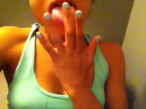 Mixed girl playing with herself, lickin fingers   Thumbzilla